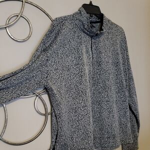 Avia Black and White Textured Hoodie